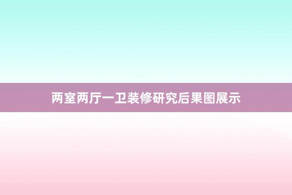 两室两厅一卫装修研究后果图展示