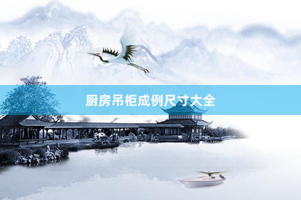 厨房吊柜成例尺寸大全